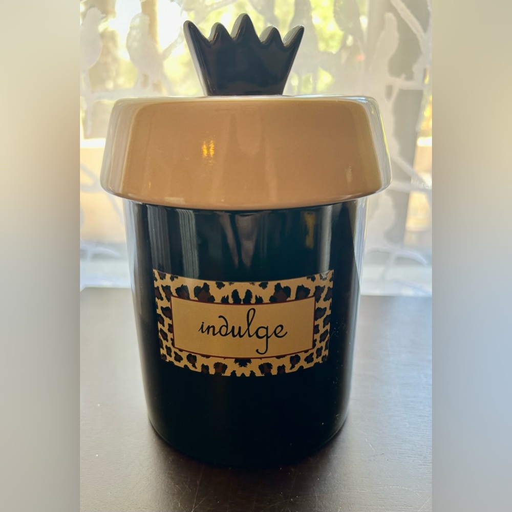 Indulge jar (candy, cookies) 7.75”x4.5”
